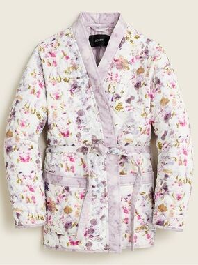 J. Crew Flora Obscura X J.Crew quilted reversible wrap jacket with PrimaLoft®